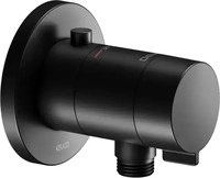 Keuco IXMO Thermostatarmatur mit Schlauchanschluss mit runder Rosette - Schwarz Matt