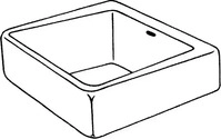 Geberit Publica Sp&uuml;lbecken 500 mm x 390 mm 200 mm - Wei&szlig; Alpin - 361350000