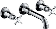 Axor Montreux 3-Loch Waschtischarmatur Kreuzgriff Unterputz - Chrom - 16532000