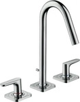 Axor Citterio M 3-Loch Waschtischarmatur 160 mit Zugstangen-Ablaufgarnitur - Chrom -