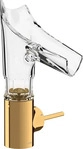 Axor Starck V Einhebel-Waschtischmischer 140 mit Glasauslauf - Polished Gold Optic