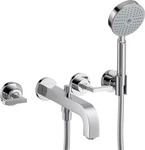 Axor Citterio 3-Loch Wannenarmatur ohne Platte Unterputz mit Hebelgriff - Chrom...