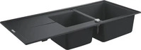 Grohe K400 Komposit Doppel-Einbausp&uuml;le mit Abtropffl&auml;che 1160 x 500 mm - Granit