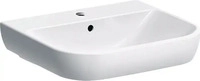 Geberit Smyle Waschtisch mit Hahnloch mit &Uuml;berlauf 550 mm x 480 mm - Wei&szlig;...
