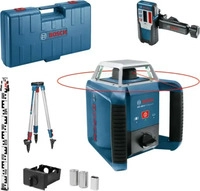 Bosch Professional Rotationslaser GRL 400 H Set mit Laser-Empf&auml;nger LR 1, Baustativ