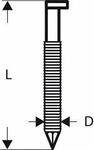 Bosch Pro SN34CH, R D-Kopf Streifennagel blank gerillt - 2,8 x 65 mm - 3000er-Pack -