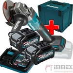 Makita Akku-Winkelschleifer XGT, GA008GM201, 40V, 125 mm, 2 x 4 Ah Li-Ion in MAKPAC 4