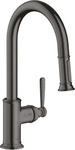 Axor Montreux Einhebel-K&uuml;chenmischer 180 mit Ausziehbrause - Brushed Black...