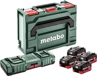 Metabo Basic-Set Akkuset 4x LiHD 5,5 Ah und Schnellladeger&auml;t ASC 145 DUO im Metaloc
