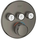 Grohe Grohtherm SmartControl Thermostat mit 3 Absperrventilen Design rund - Hard