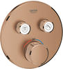 Grohe Grohtherm SmartControl Thermostat mit 2 Absperrventilen Design rund - Warm
