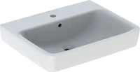 Geberit Renova Plan Aufsatzwaschtisch mit Hahnloch mit &Uuml;berlauf 600 x 480 mm - Wei&szlig;