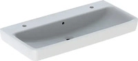 Geberit Renova Plan Waschtisch mit 2 Hahnl&ouml;chern mit &Uuml;berlauf 1000 x 480 mm -...