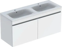 Geberit Renova Plan Komplett-Set mit 2 Schubladen 1300 x 622 x 480 mm - Nussbaum