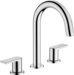 Hansgrohe Vernis Shape 3-Loch Waschtischarmatur mit Zugstangen-Ablaufgarnitur - Chrom