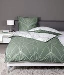 Janine Janine Mako-Satin Bettw&auml;sche J.D. 87054 salbeigr&uuml;n jade Gr&ouml;&szlig;e: 240x220 cm