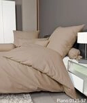 Janine Janine Mako-Soft-Seersucker Bettw&auml;sche PIANO 0125 taupe Gr&ouml;&szlig;e: 200x220 cm