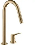 hansgrohe 2-Loch-Sp&uuml;ltisch-Einhebelmischer 220 Axor Citterio M mit Ausziehbrause,