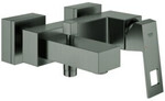 Grohe Wannen-Einhebelmischer Eurocube hard graphite geb&uuml;rstet, Wandmontage