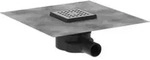 hansgrohe Punktablauf RainDrain Point 100x100mm, Set, Edelstahl geb&uuml;rstet