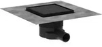 hansgrohe Punktab RainDrain Brillance Komplettset, 150x150mm, mattschwarz