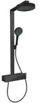 hansgrohe Brause-Set Rainfinity m Thermostat, Brausekopf 250mm, mattschwarz
