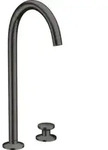 hansgrohe 2-Loch-Waschtischarmatur Sel. 260 Axor One A 165mm, m Pus-Op-Abl, brush.