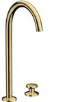 hansgrohe 2-Loch-Waschtischarmatur Sel. 260 Axor One A 165mm, m Pus-Op-Abl, pol. gol