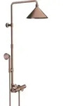 hansgrohe Showerpipe Axor m TH, Kopfbrause, 240mm, 2jet, brush. r gol