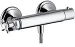 hansgrohe Brausethermostat Axor Montreux AP, 1 Verbraucher, mit Kreuzgriff, chrom