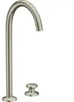 hansgrohe 2-Loch-Waschtischarmatur Sel. 260 Axor One A 165mm, m Pus-Op-Abl, brush.