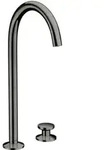hansgrohe 2-Loch-Waschtischarmatur Sel. 260 Axor One A 165mm, m Pus-Op-Abl, pol. bla