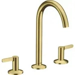 hansgrohe 3-Loch-Waschtischarmatur 170 Axor One A 140mm, m Pus-Op-Abl, m HG, brush.