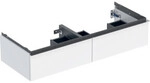 Geberit Doppelwaschtisch-Unterschrank iCon 118,4x24,7x47,6cm, 2 L, w/l hgl/Gr. vc