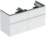 Geberit Doppelwaschtisch-Unterschrank iCon 118,4x61,5x47,6cm, 4 L, we. ma/Gr we. ma