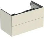 Geberit Waschtischunterschrank One 88,8x50,4x47cm, sand-grau/l hg, 2 Laden