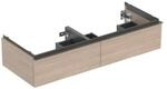 Geberit Doppelwaschtisch-Unterschrank iCon 118,4x24,7x47,6cm, 2 L, Eiche/Gr. la. ma