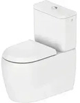 Duravit Stand-WC-Kombi, Tiefsp&uuml;ler Qatego 39x60cm, 6 l, Rimless, wei&szlig; Hochglanz