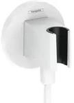 hansgrohe Wandanschluss Fixfit S rund, mit Brausehalter, mattwei&szlig;