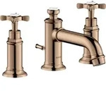 hansgrohe 3-Loch-Waschtischarmatur 30 Axor Montreux A 143mm, m Kreuz, ZugstAblGar, po