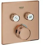 Grohe Fertigset Grohtherm Smartcontrol w suns geb., eck, UP-THM, 2 Absperrventil