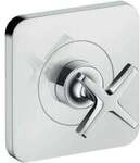 hansgrohe Fertigset Axor Citterio E UP-Absperrvtl. 120x120mm, Edelstahl-Optik