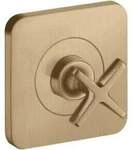 hansgrohe Fertigset Axor Citterio E UP-Absperrvtl. 120x120mm, brushed bronze