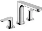 hansgrohe 3-Loch-Waschtischarmatur Rebris S 110 mit Zugstangen-Ablaufgarnitur, chrom