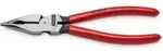 KNIPEX 08 21 185 Spitz-Kombizange mit Kunststoff &uuml;berzogen schwarz atramentiert 185