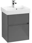 V&B Waschtischunterschrank Collaro 46x54,6x37,4cm, WT mittig, glossy grey