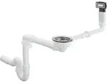 hansgrohe Ab- u. &Uuml;berlaufgarnitur D14-10 Edelstahl, manuell, f&uuml;r Einzelbecken