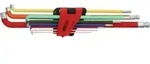 KS Tools Kugelkopf-Innensechskant-Winkelstiftschl&uuml;ssel-Satz, 108&deg; abgewinkelt,