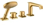 hansgrohe Fertigset Axor Citterio E 4-L-BW-Rand-Arm, m TH, brush. gol opt