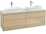 V&B Waschtischunterschrank Finion 160x60cm, Abd.-Pl. wh. matt, Oak Veneer